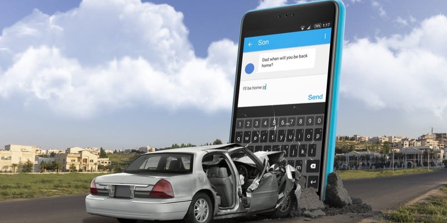 Peligro de Accidentes de auto por distracción del celular